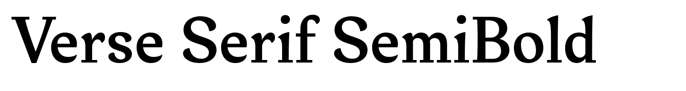 Verse Serif SemiBold
